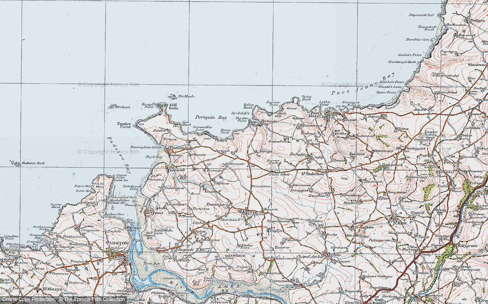 Old Map of Porteath, 1919 in 1919