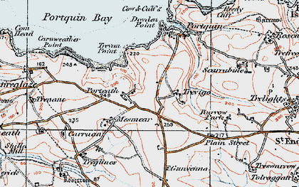 Old map of Porteath in 1919