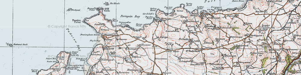 Old map of Porteath in 1919