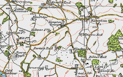 Old map of Porter's End in 1920