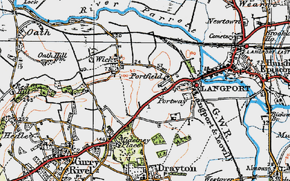 Old map of Portfield in 1919