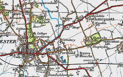 Old map of Portfield in 1919