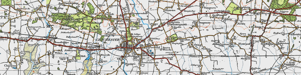 Old map of Portfield in 1919
