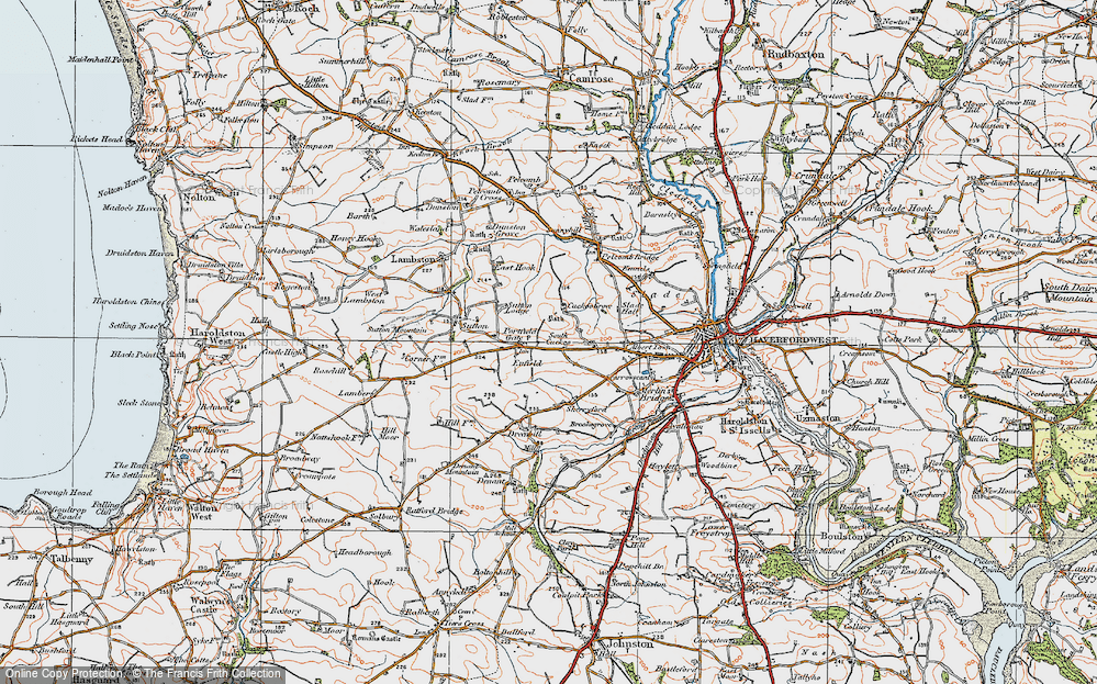 Old Map of Portfield Gate, 1922 in 1922