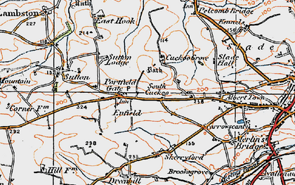 Old map of Portfield Gate in 1922