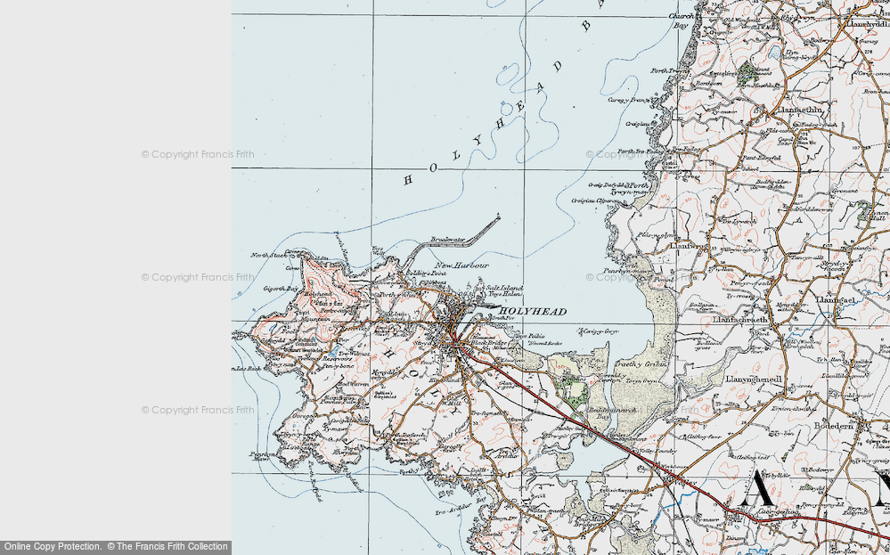 Old Map of Porth-y-felin, 1922 in 1922