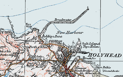Old map of Porth-y-felin in 1922