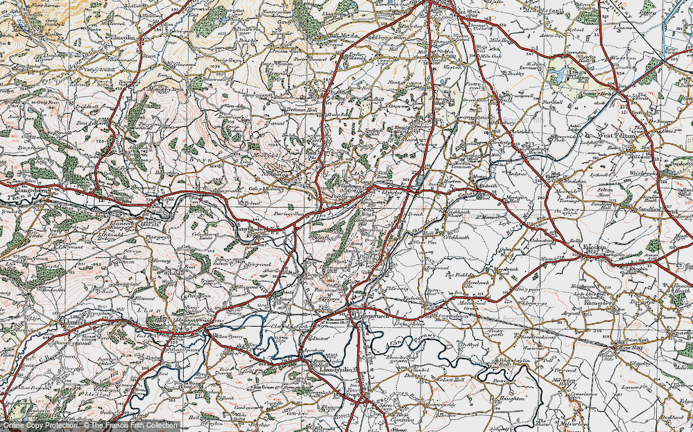 Old Map of Porth-y-waen, 1921 in 1921