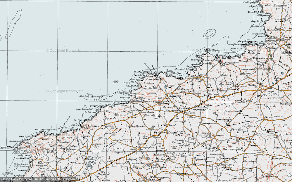 Old Map of Portheiddy, 1922 in 1922