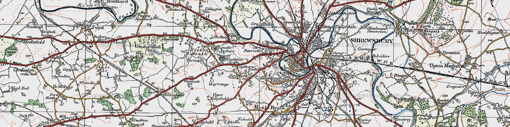 Old map of Porthill in 1921