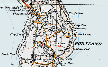 Old map of Portland in 1919