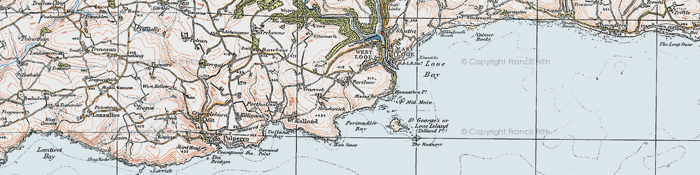 Old map of Portlooe in 1919