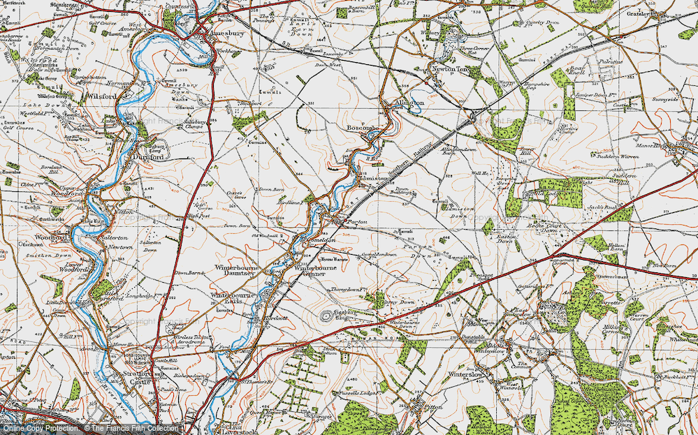 Old Map of Porton, 1919 in 1919