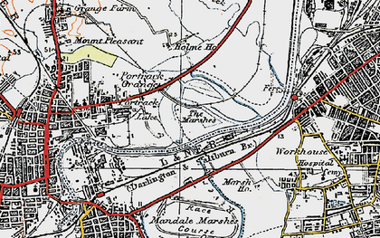 Old map of Portrack in 1925