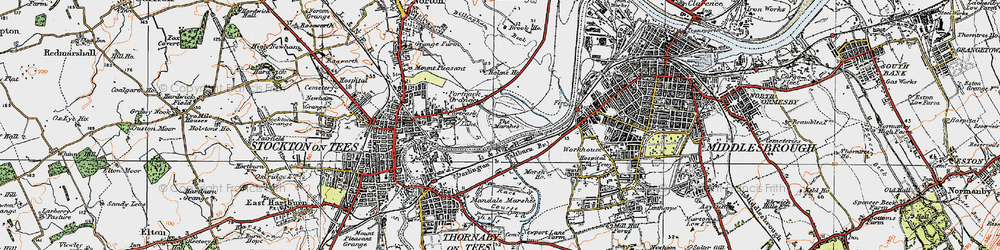 Old map of Portrack in 1925
