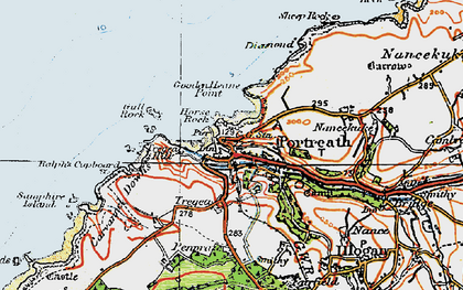 Old map of Portreath in 1919