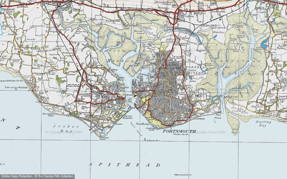 Old Map of Historic Map covering Burrow Island in 1919