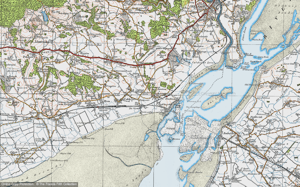 Old Map of Portskewett, 1919 in 1919