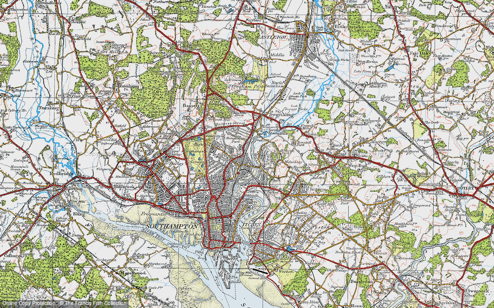 Old Map of Portswood, 1919 in 1919