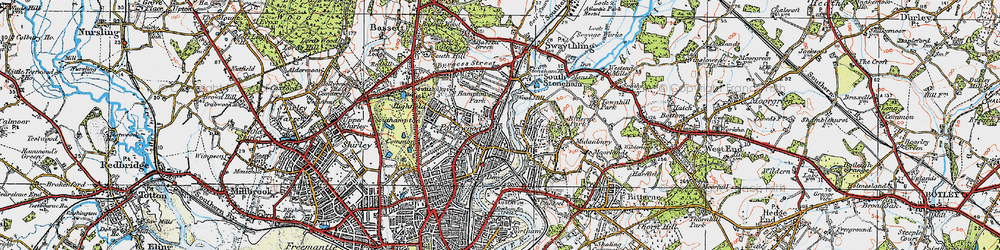Old map of Portswood in 1919