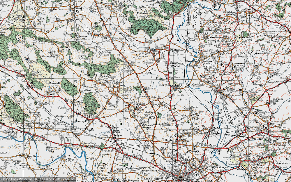 Old Map of Portway, 1920 in 1920