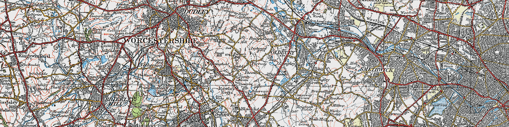 Old map of Portway in 1921
