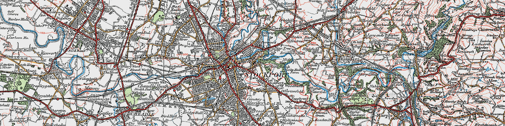 Old map of Portwood in 1923