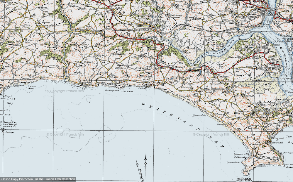 Old Map of Portwrinkle, 1919 in 1919