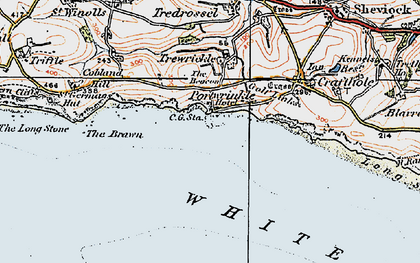 Old map of Brawn, The in 1919