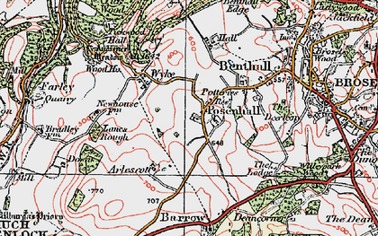 Old map of Posenhall in 1921