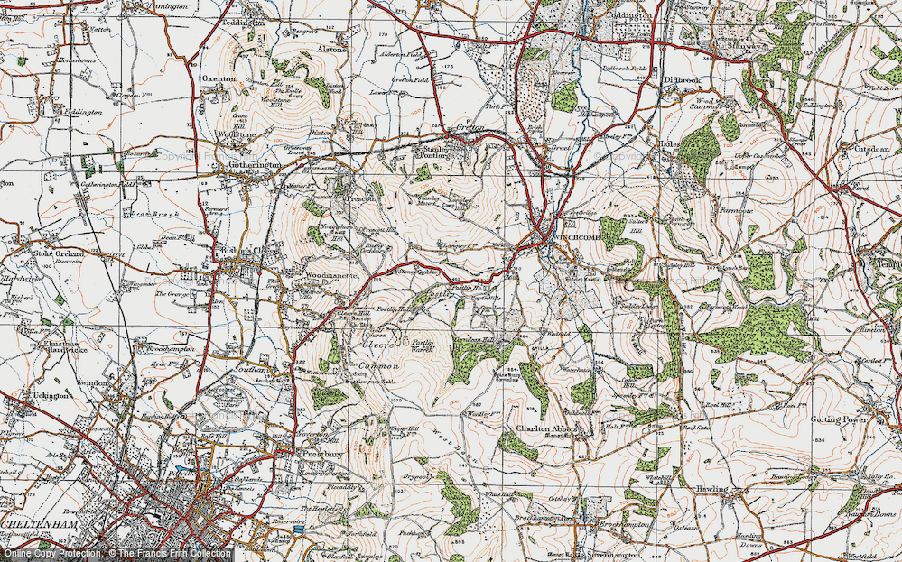 Old Map of Postlip, 1919 in 1919