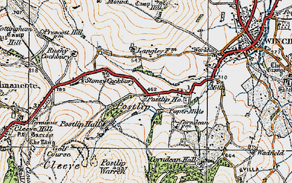 Old map of Postlip in 1919