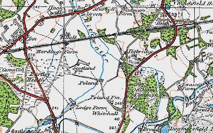 Old map of Potbridge in 1919