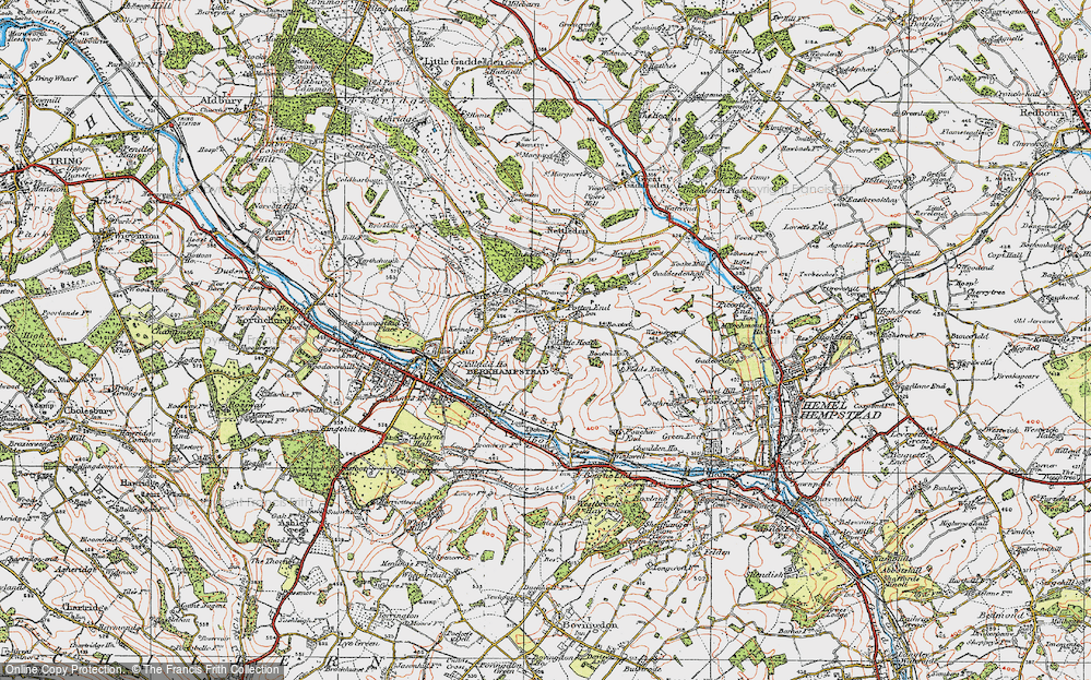 Old Map of Potten End, 1920 in 1920
