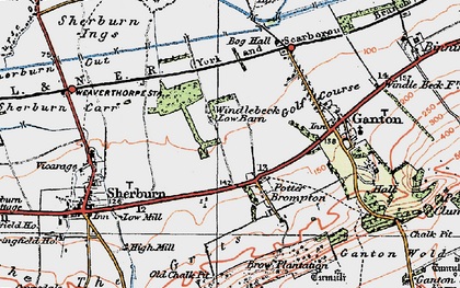 Old map of Allison Wold Fm in 1925