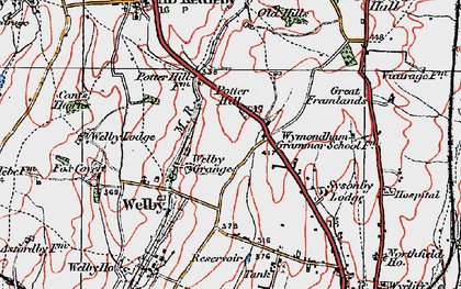 Old map of Potter Hill in 1921