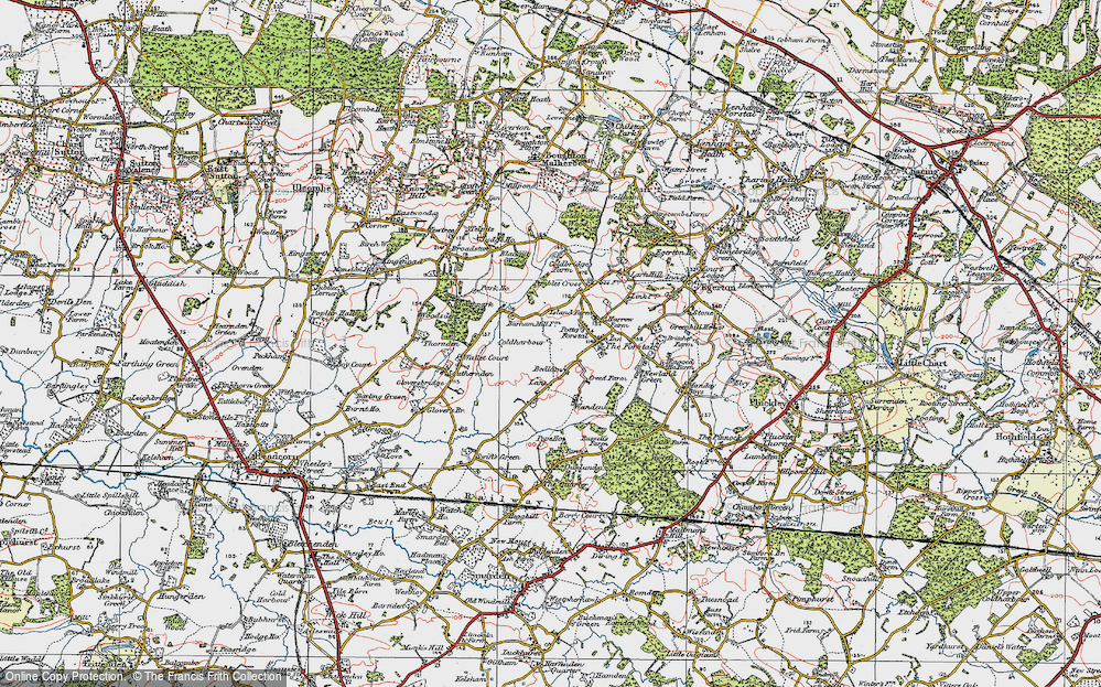 Old Map of Potter's Forstal, 1921 in 1921