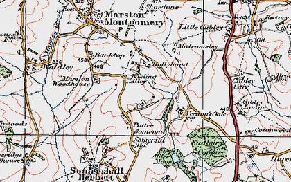 Old map of Potter Somersal in 1921