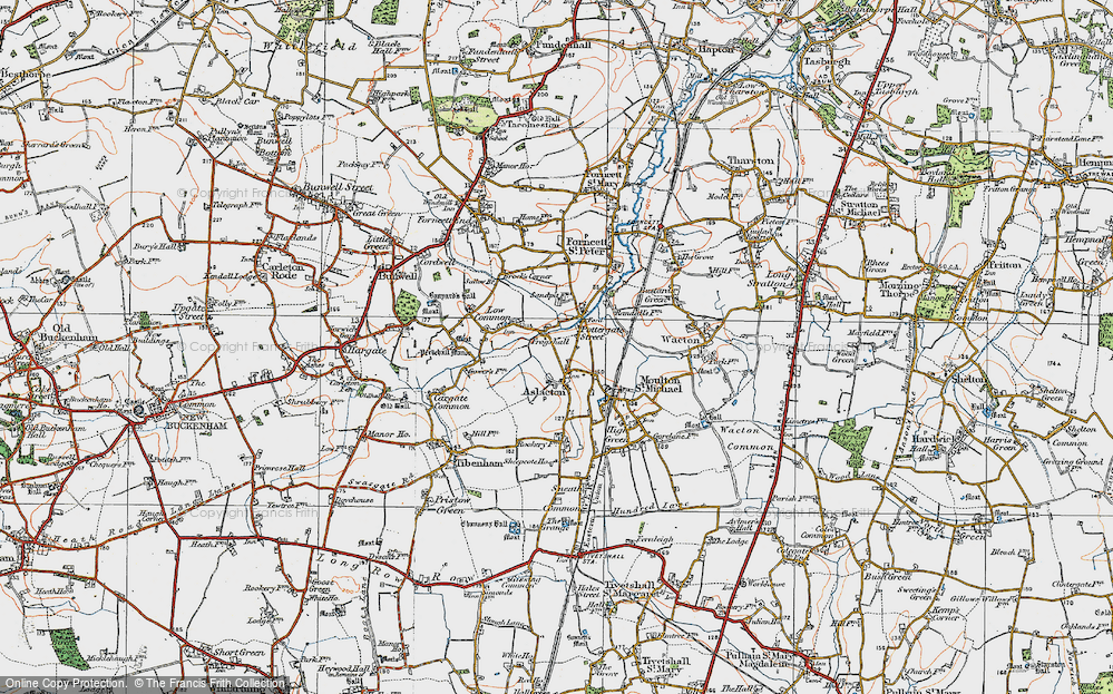 Old Map of Pottergate Street, 1921 in 1921