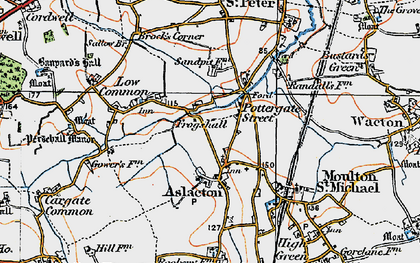 Old map of Pottergate Street in 1921
