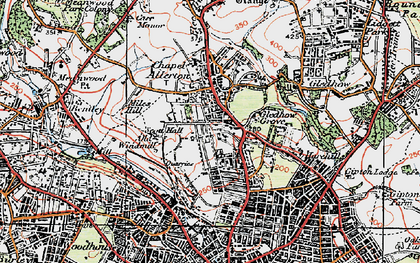 Old map of Potternewton in 1925