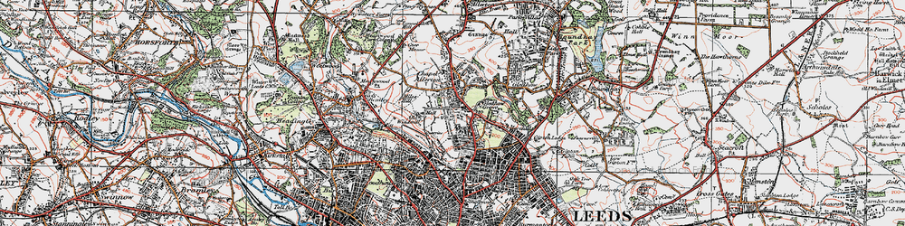 Old map of Potternewton in 1925