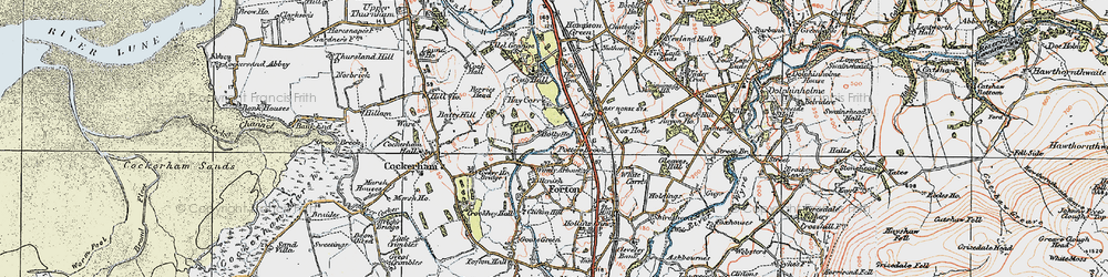 Old map of Potters Brook in 1924