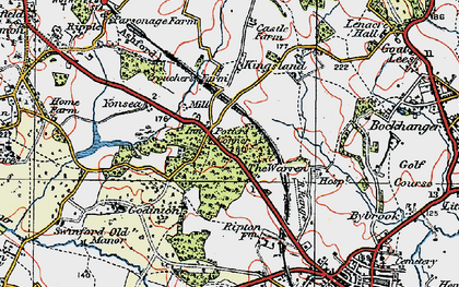 Old map of Beechbrook Farm Marshalling Yard in 1921