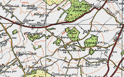 Old map of Potters Crouch in 1920