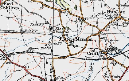 Old map of Potters Marston in 1921