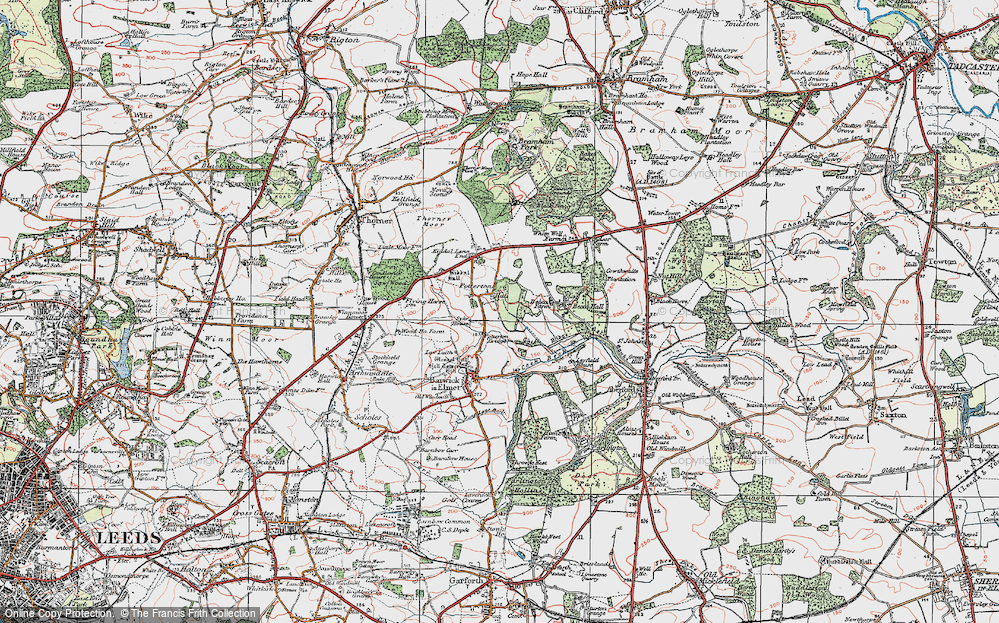 Old Map of Historic Map covering Becca Hall in 1925