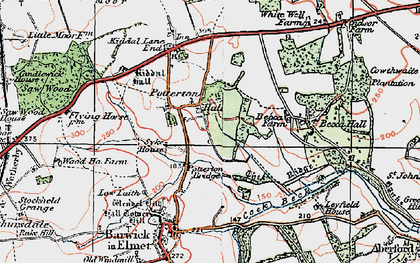 Old map of Potterton in 1925