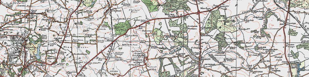 Old map of Potterton in 1925