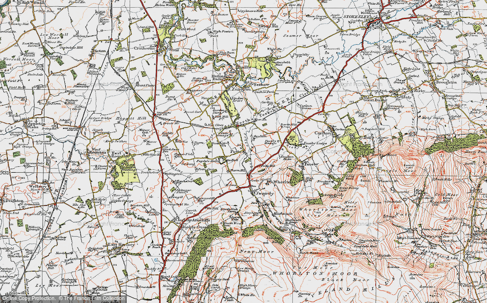Old Map of Potto, 1925 in 1925